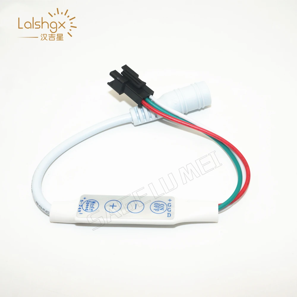 

DC5V-24V Mini 4key LED SPI controller 3pin JST with DC plug For DC5V DC12V WS2811 ws2812b Dream Full Color LED Strip Light Tape
