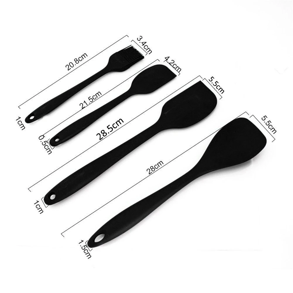 Silicone Spatula Kitchen Utensil 10Design Cooking Baking Cake Icing Mixing Tools