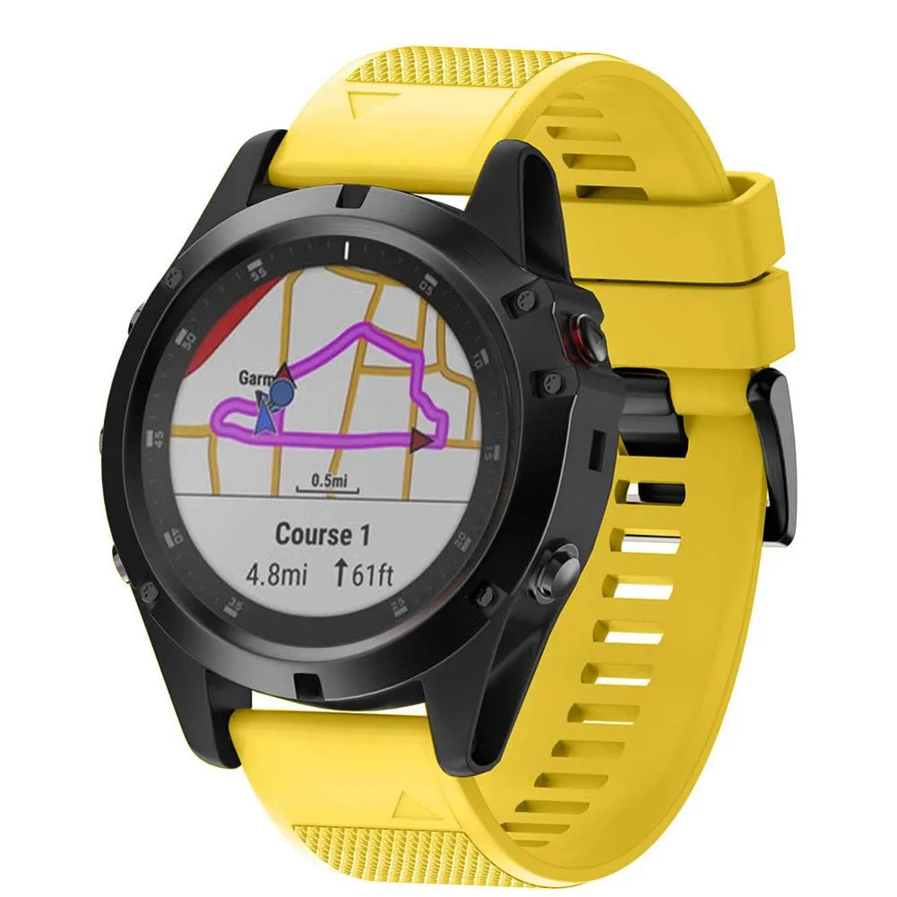 

Watch Band Soft Silicone Strap Replacement Watchband for Garmin Fenix 5X Plus Smartwatch CR88