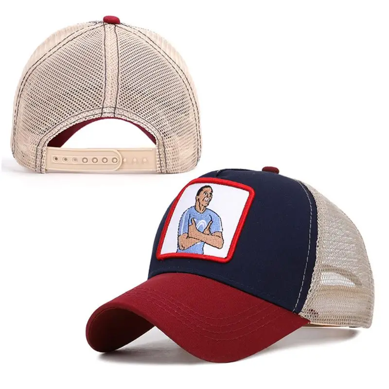 Unisex Anime Football Player Embroidery Patch Baseball Cap Funny Novelty Hip Hop Harajuku Mesh Back Sports Snapback Trucker Hat |