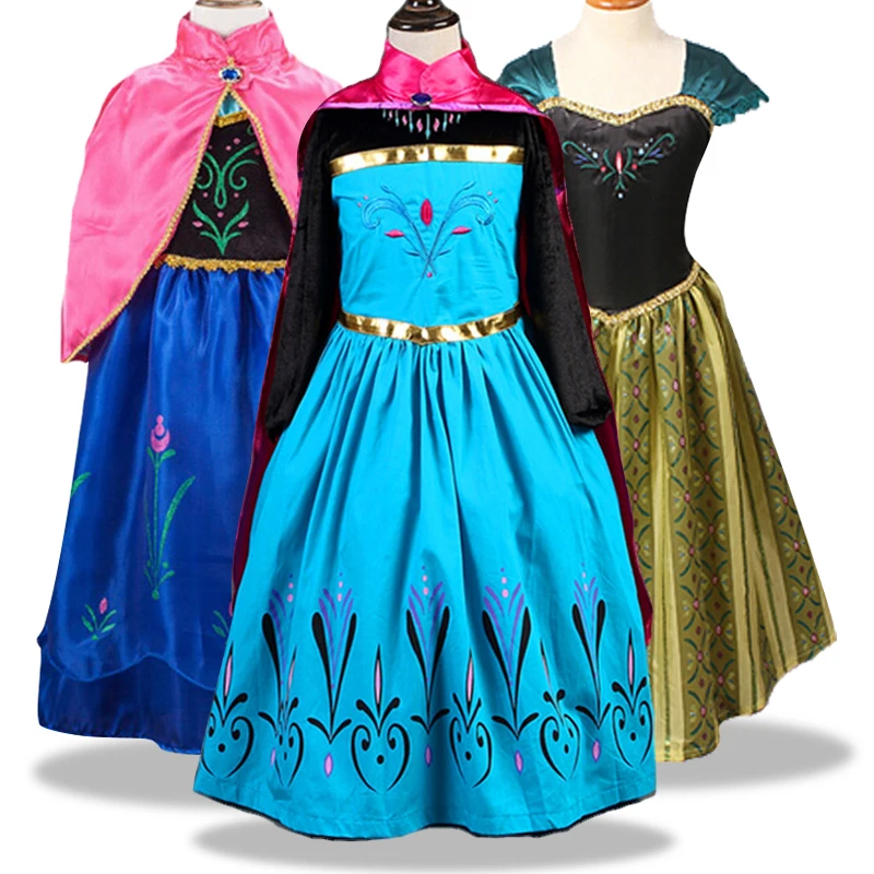 Baby Girls Dress Christmas Anna Elsa Cosplay Costume Summer Dresses...