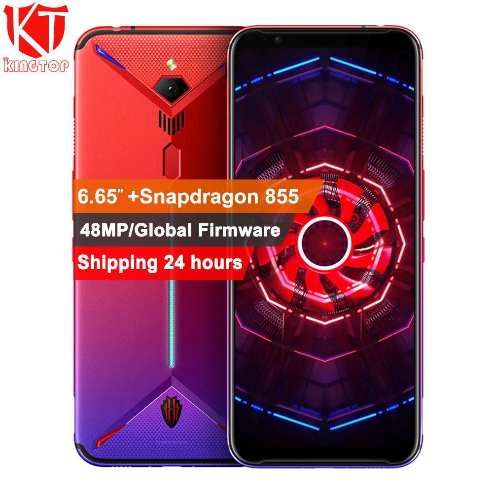 

Global ROM Original ZTE nubia Red Magic 3 Mobile phone 12G 256G 6.65" Snapdragon 855 Octa core 48MP 16MP 5000mAh Game Phone