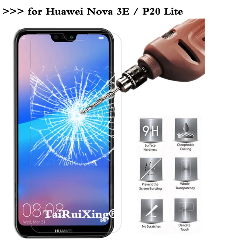 High-quality 2.5D 0.26 mm 9H Tempered Glass For Huawei Ascend P20 Lite / Nova 3E Screen Protector Case | Мобильные телефоны и