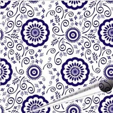 Сине-белый узор дешевая съедобная печать шоколадные Переводные листы бумажный Торт Глазурь