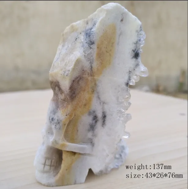 Натуральный кварцевый кристалл черепа для продажи камни и кристаллы украшение дома декоративный кристалл - Цвет: 25