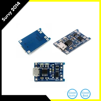 

5pcs 5V 1A Micro USB 18650 Lithium Battery Charging Board Charger Module+Protection Dual Functions