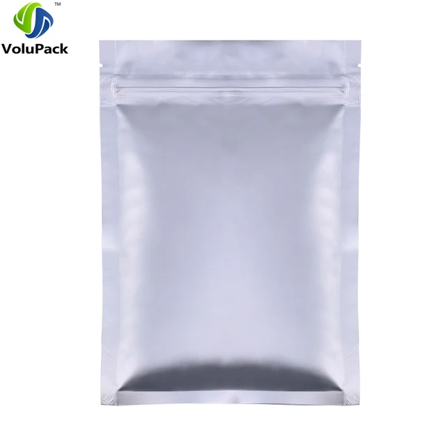 100pcs Lot 12cmx20cm Flat Base Heat Sealable Pouch Bag Zip Lock 100pcs Lot 12cmx20cm Flat Base Heat Sealable Pouch Bag Zip Lock Pure Aluminium