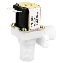 New DC12V DN15 G1/2 Plastic Electromagnetic Valve Normally Closed Water Inlet Switch 20mm Diameter 0.02-0.8Mpa Working Pressure