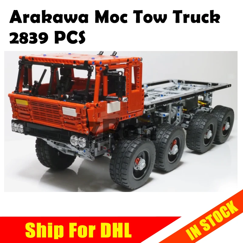 

23012 2839PCS Arakawa Moc Tow Truck Model Building Toys hobbies Blocks set Compatible with lego technic Series 813 for children