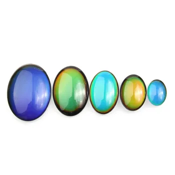 

10pcs/bag Cabochon Color Change by Temperature 8x10 13X18 18X25 20X30 25X35 30X40mm Oval Shape for Making Jewelry DIY