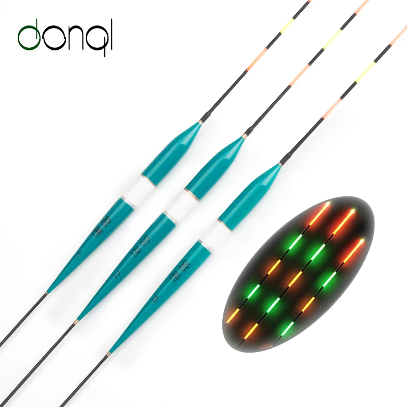 

3pcs/lot Led Electronic Fishing Float Balsa Wood Night Vision Electric Float Fishing Tackle Luminous Float 1# 2# 3#