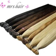 MRSHAIR 1g pc 16 20 24 Pre Bonded Hair Extensions I Tip Machine Made Remy Straight