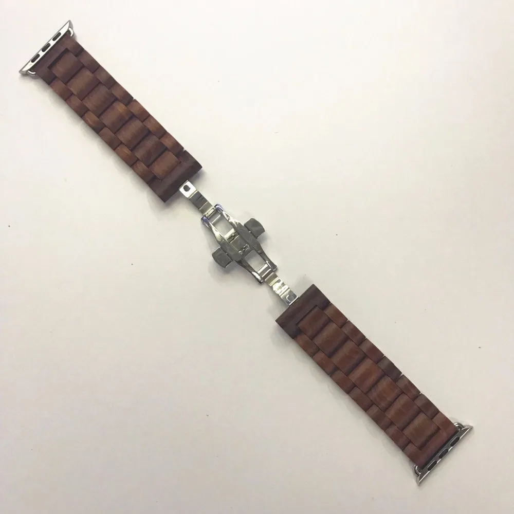 Для наручных часов Apple watch, версии качества Красное сандаловое дерево материал ремешок для наручных часов Apple watch iwatch серии 3/2/1, 42 мм, 38 мм, версия деревянный браслет