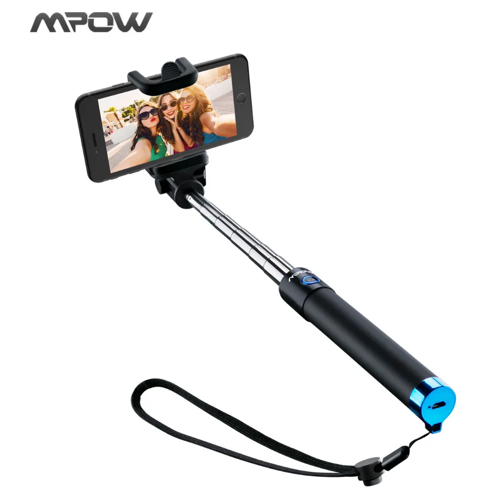 

Mpow MBT8 Wireless Bluetooth Extendable Handheld Self-portrait Tripod Monopod Selfie Stick for iPhone Samsung and other Phones
