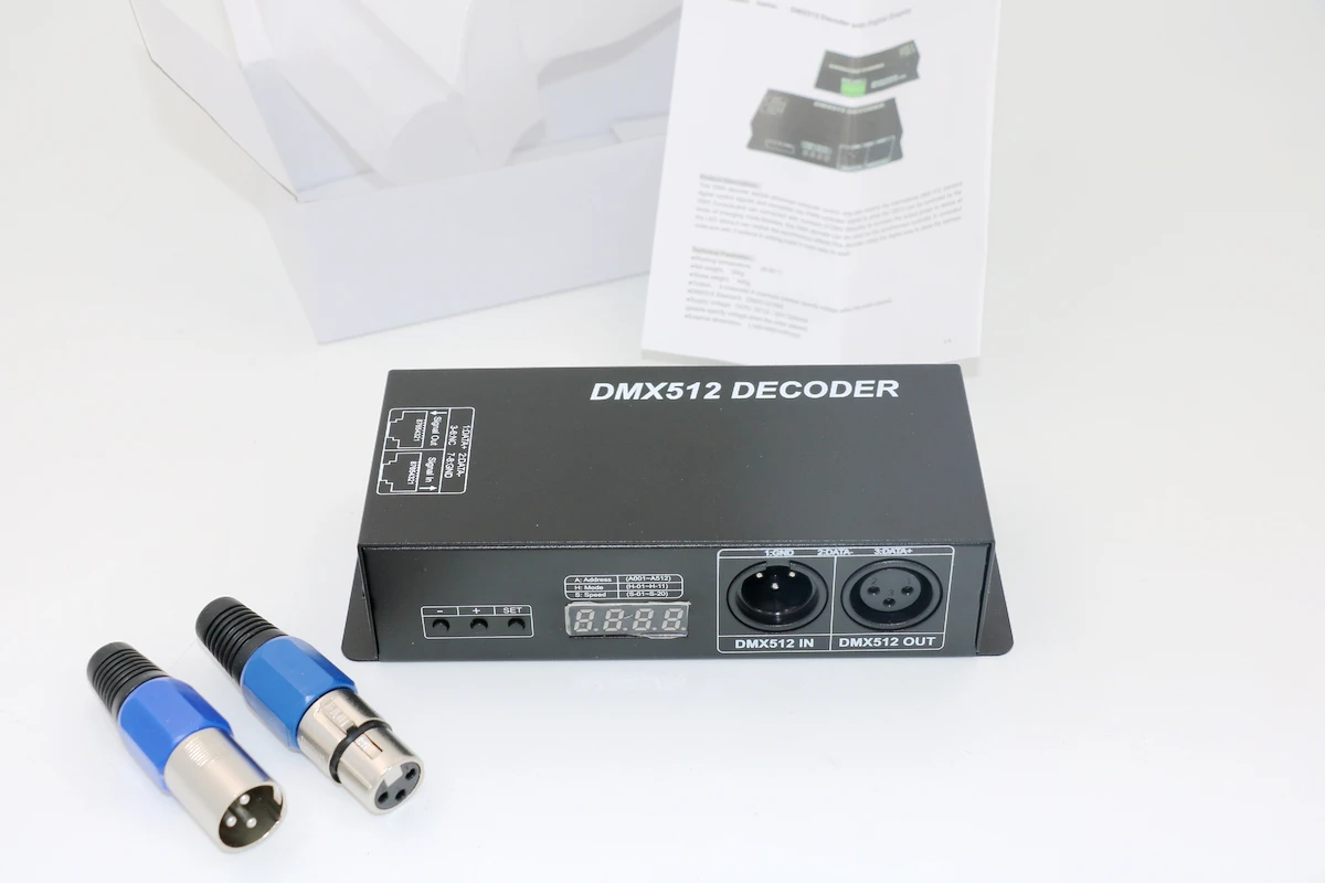Светодиодный декодер DMX512 цифровой дисплей постоянный ток 5 В 12 24 трехканальный