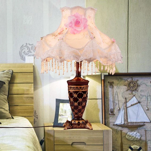 Top Clical Resin Led Table Lamp Crystal Wedding Continental Top Clical Resin Led Table Lamp Crystal Wedding Continental Brushed Fabric Lampshade Hanging Bedroom