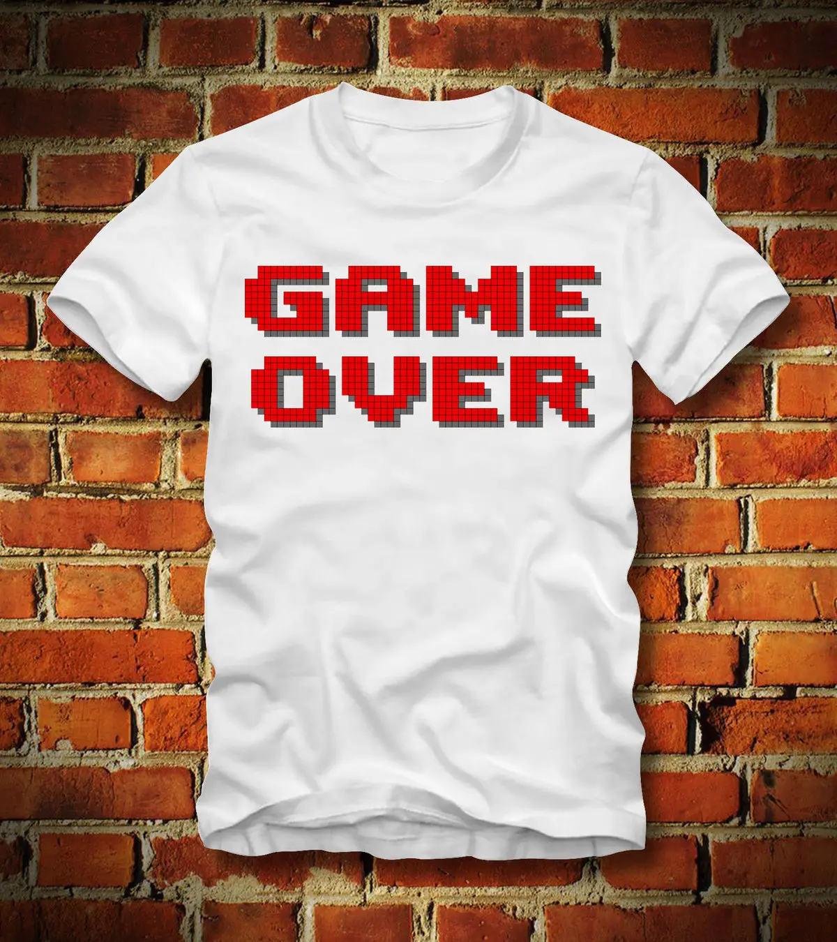 

2019 Hot Sale 100% cotton BOARDRIPPAZ T SHIRT GAME OVER 8 BIT PIXEL RETRO ARCADE C64 AMIGA COMMODORE 80er Tee shirt