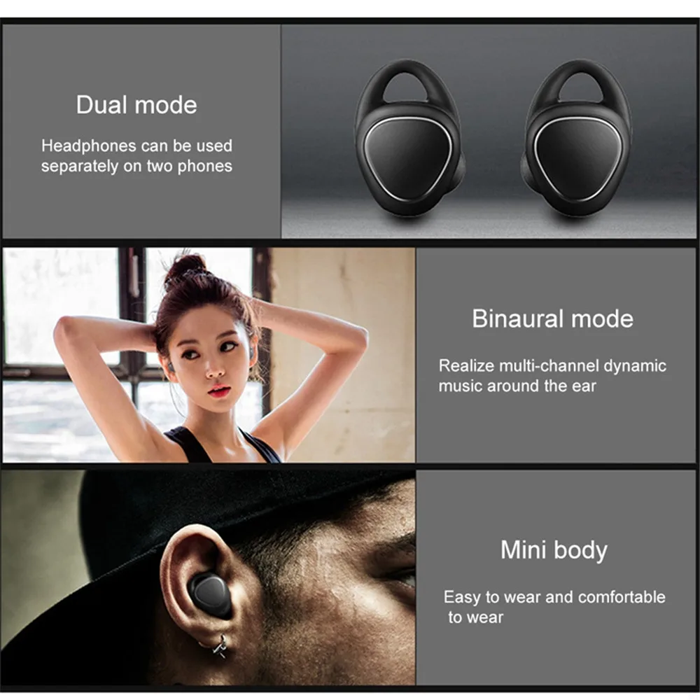 TWS Беспроводные стереонаушники Bluetooth звуковые наушники Мини водонепроницаемая