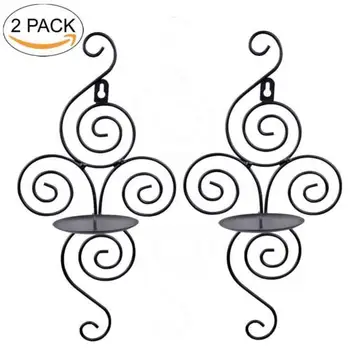 

2PCS Iron Metal Candle Tea Light Candlestick Holder Sconce Home Decor European