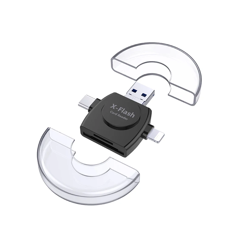 

4in1 OTG Type C Card Reader Micro USB A Phone SD TF Card Reader Adapter For Lightning XS MAX 8PLUS 7 7PLUS For Android SAMSUNG