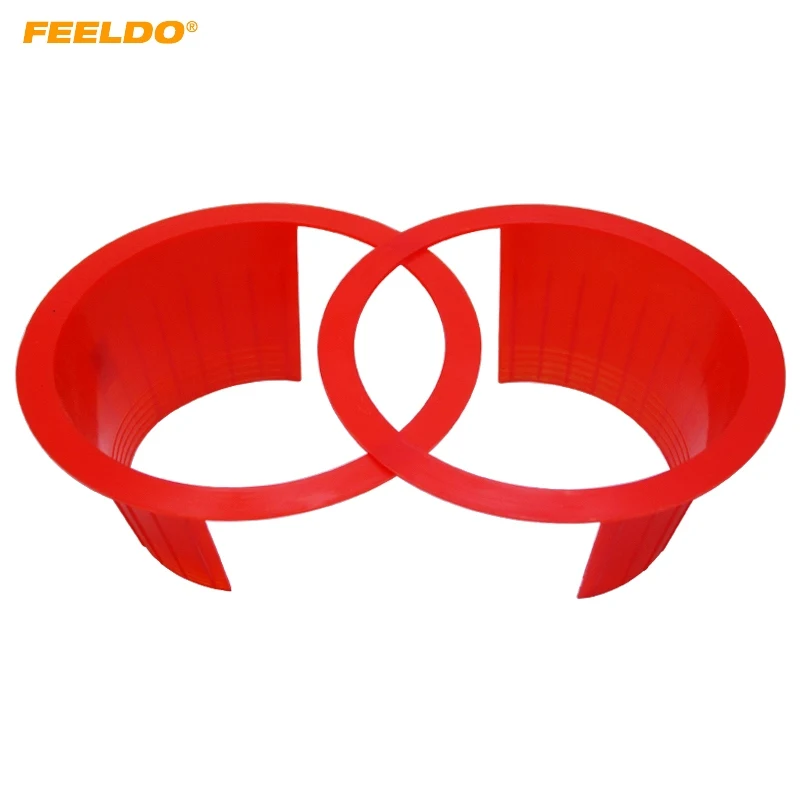 

FEELDO 1pair 6.5" Car Auido Horn Speaker Waterproof Cover Plastic Protective Horn Spacer Stereo Speaker Washer Cover