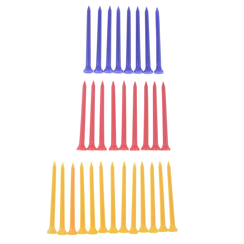 30Pcs/Pack Plastic Golf Tees 8.3CM Durable Rubber Cushion Top Golf Tee Golf Accessories Multi Color 30Pcs/Pack Plastic Golf Tees 8.3CM Durable Rubber Cushion Top Golf Tee Golf Accessories Multi Color
