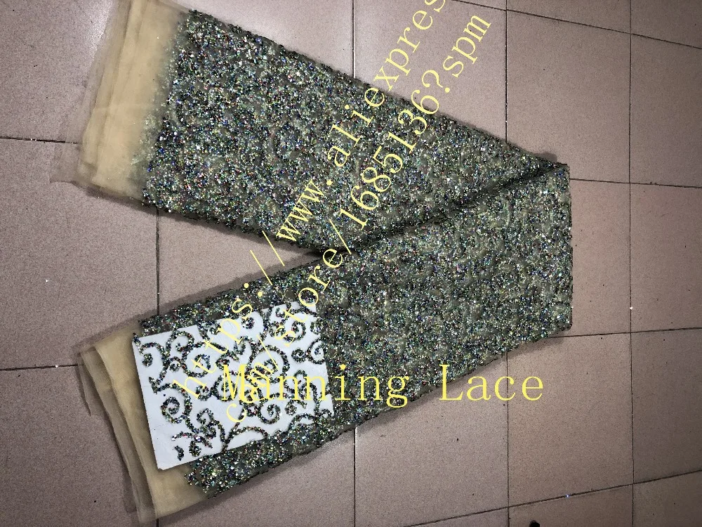 

Горячая продажа французский чистая кружевная ткань Manning-88053 Блестящий африканский тюль с приклеенными блестками кружева для женщин вечернее платье