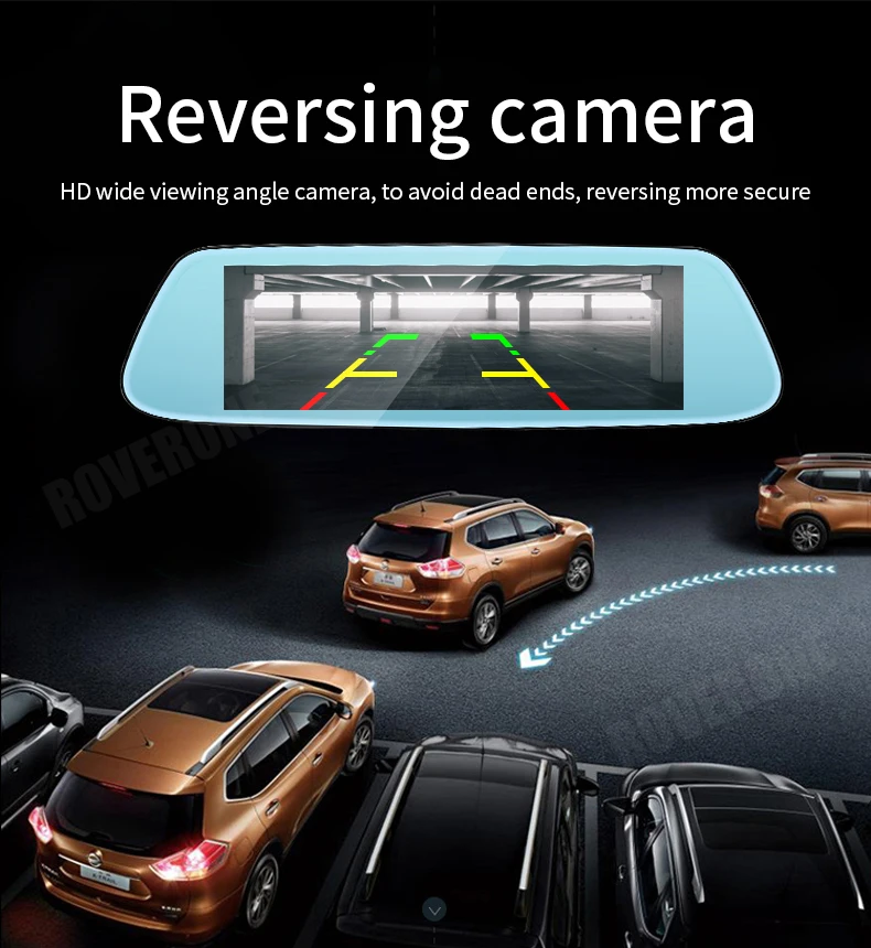 RoverOne 8 ''сенсорный экран Android зеркало заднего вида Автомобильный видеорегистратор HD 1080 P gps навигация wifi