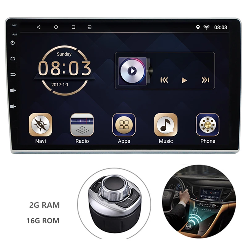 

Autoradio Android 7.1 Car Navigator GPS HD Touch Screen Audio Video Radio Stereo Multimedia Player