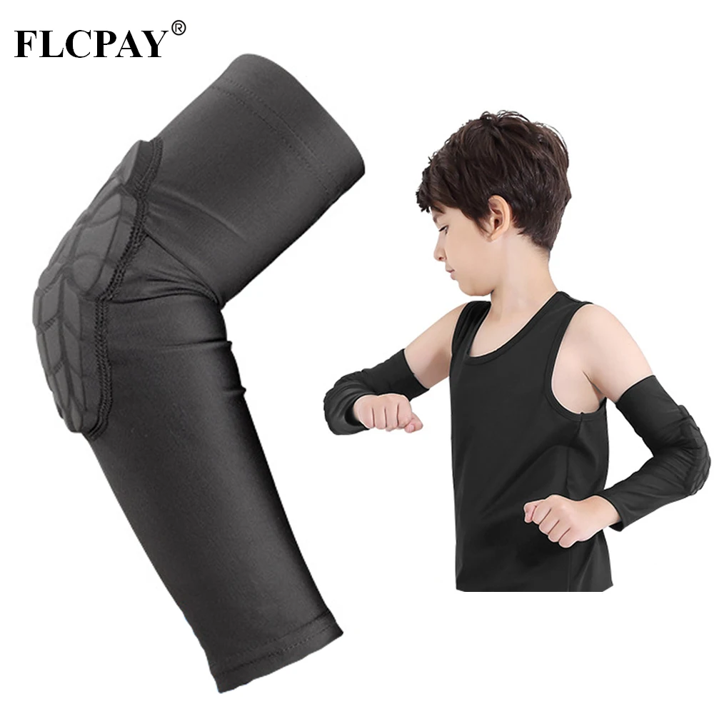 【KuaKe Mall】1Pcs Arm Pads Boys Armour Protective Elbow Guard Football Basketball Baseball Bowling Tennis Hockey. 