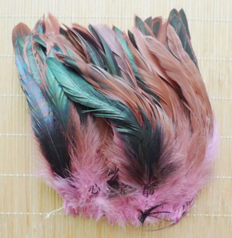 wholesale100 PCS beautifu pink rooster tail feathers 5 7 inches-in ...