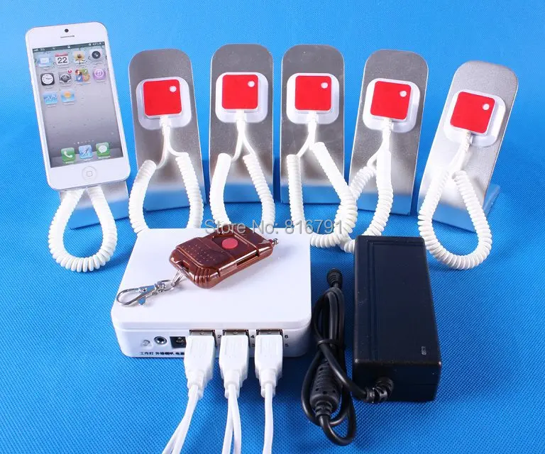 

Anti-theft Alarm System Cell Phone Retail Shop Security Display with charging and Cellphone Holder Stand