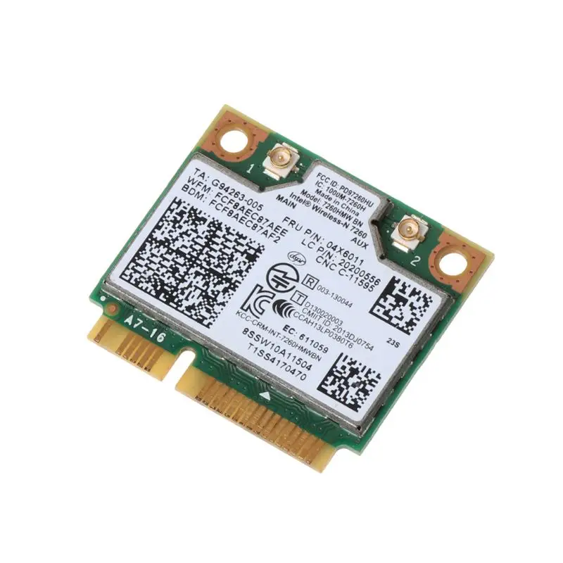

Intel Wireless 7260NGW Bluetooth 4.0 BN WiFi NGFF Wlan Card 300M 04X6011 04W3815 for Lenovo Thinkpad