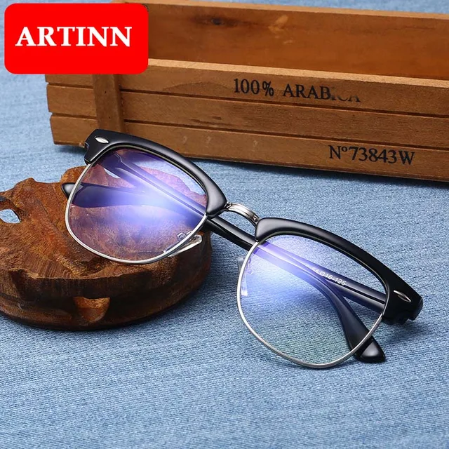 Best Offers Anti Blue Ray Glasses Anti Blue Light Eyeglasses Optical Eye Spectacle UV Blocking Gaming Filter Eyewear Rivet Computer Glasses