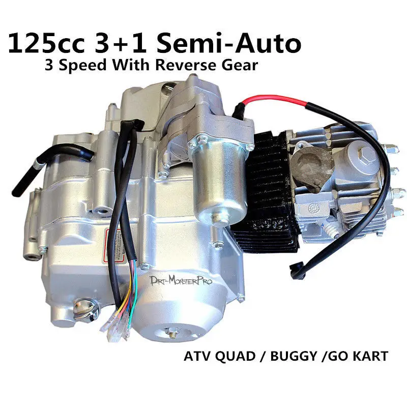 

125CC ENGINE MOTOR 3 SPEED + REVERSE 3+1 SEMI AUTO FOR ATV QUAD BIKE DUNE BUGGY
