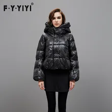 Abrigos Mujer Invierno для отдыха короткий белый с капюшоном сплошной цвет женский пуховик белый утиный пух