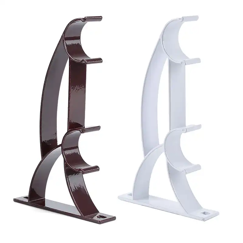 2pcs Curtain Drapery Rod Bracket Double Rod Holders Heavy Duty