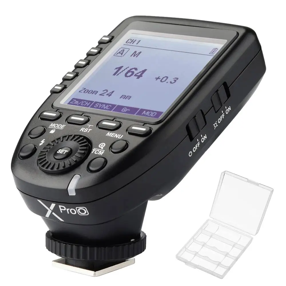 Godox XProII-C TTL Wireless Flash Trigger Compatible For Canon Cameras 2 4g Wireless Flash Transmitter Hss 1 8000s Bluetooth Connection Tcm Transform Function New Hotshoe Locking Large Lcd Display