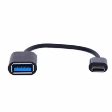 Type C OTG кабель адаптер USB 3,1 type-C штекер USB 2,0 A Женский OTG кабель для передачи данных Шнур адаптер Белый Черный 16 см