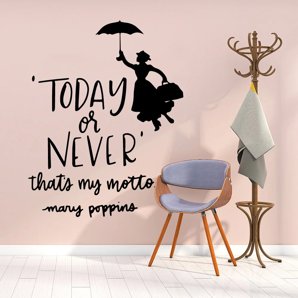 

Fashionable today or never Text Removable Pvc Wall Stickers Bedroom Nursery Decoration Wall Stickers Waterproof Wallpaper