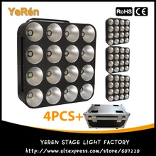 4 шт.) с F светильник светодиодный Блиндер светильник СВЕТОДИОДНЫЙ матричный 16X30 Вт COB Блиндер трехцветный RGB DJ светодиодный светильник с эффектом