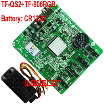 

TF-QS2+TF-906RGB Temperature & Humidity Sensor 256*128 512*64 4*HUB75E USB Full color asynchronous LED control card