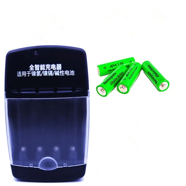 

4pcs/lot New Brand Alkaline Rechargeable battery 1.5V AAA 2100mah + 1pcs USB Smart Alkaline/NI-MH/Ni-Cd battery charger
