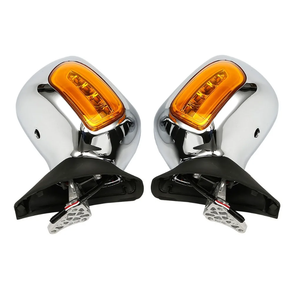 Мотоциклетные зеркала заднего вида+ оранжевый/прозрачный объектив светодиодный указатель поворота для Honda GL1800 F6B 13-17