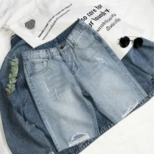 Летние мужские шорты, джинсы, мужские шорты, женские прямые джинсы, повседневные штаны, шорты мужские, ete, легкие, с дырками