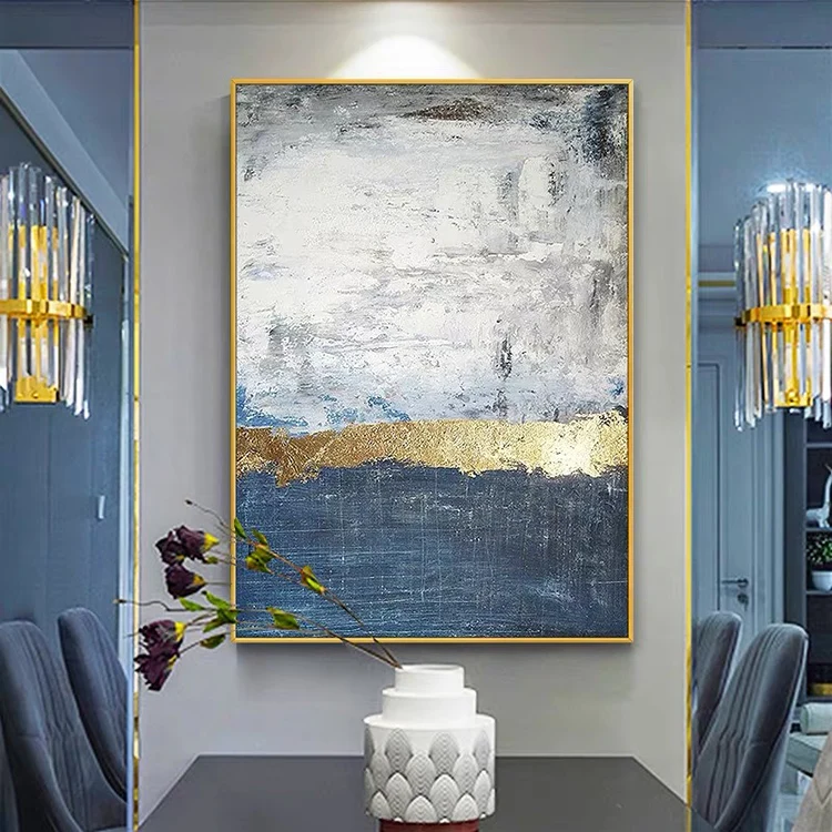 

Light luxury decorative painting simple porch household paintings hand-painted abstract oil painting modern living room bedroom