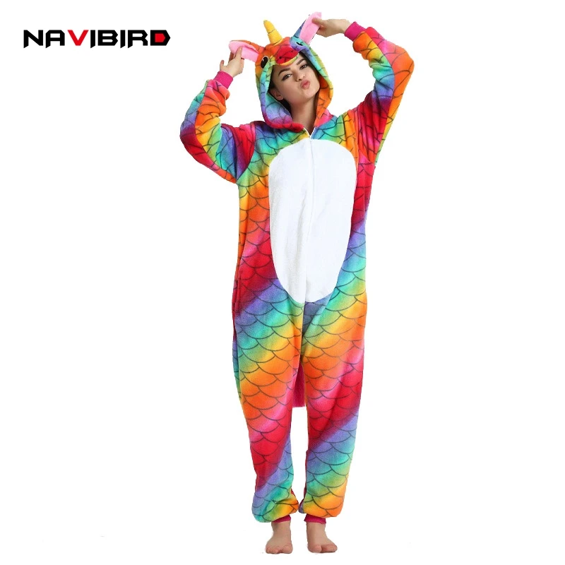 Красная рыба масштаба Единорог Косплэй костюм Для женщин Kigurumi зима для сна