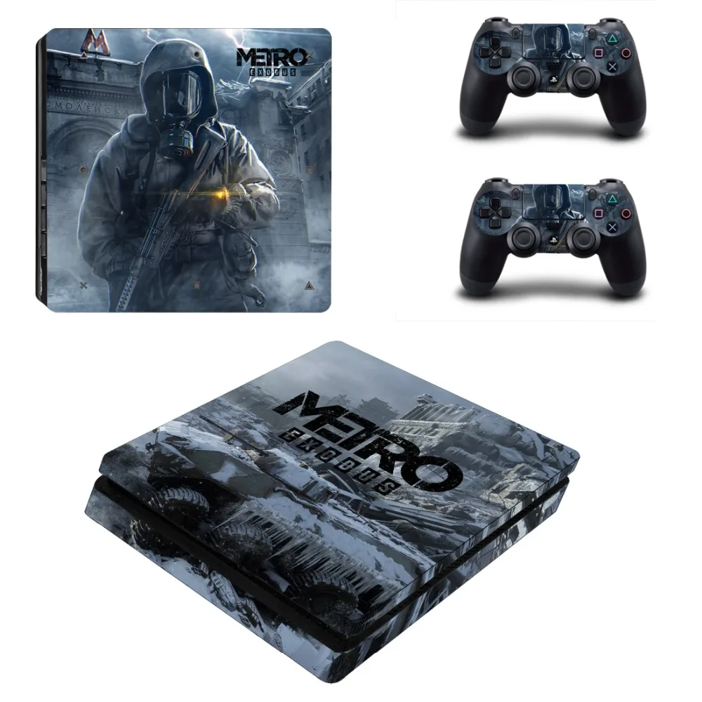 Metro Exodus PS4 тонкая наклейка для консоли playstation 4 и контроллера PS4 тонкая Наклейка виниловая