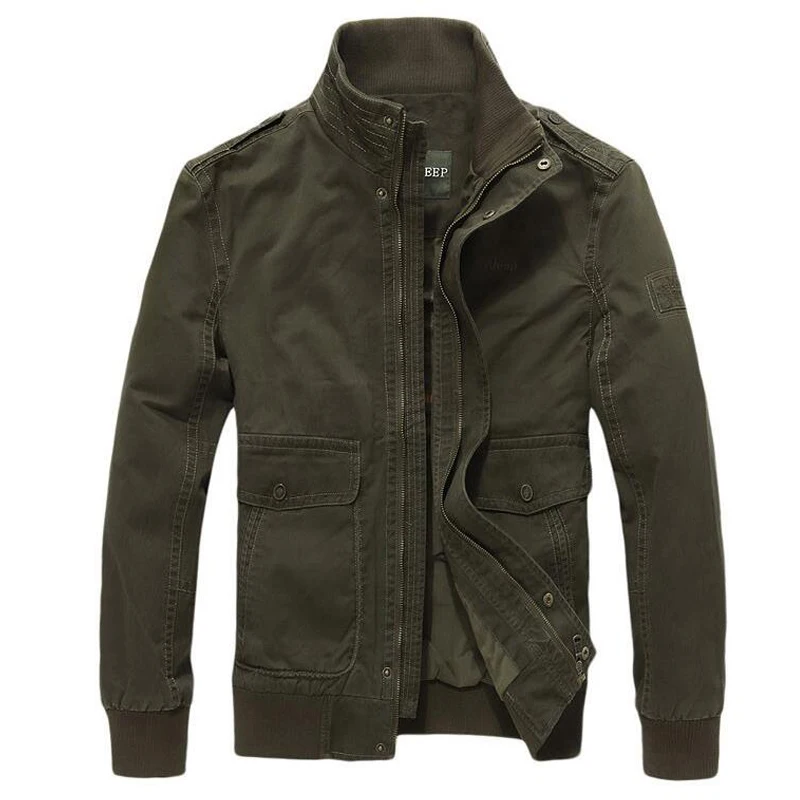 Мужская куртка из хлопка высокого качества на весну и осень 2019|men jacket casual|brand men