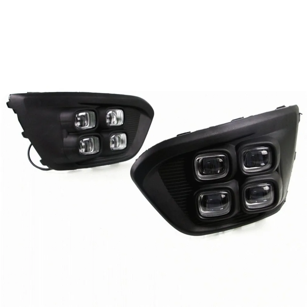 

2Pcs LED DRL Daytime Running Light Fog Lamp For Hyundai IX45 For Santa Fe Durable Daytime Light Lamp